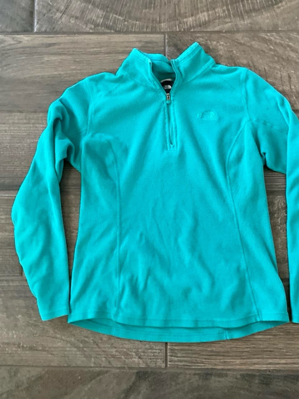 The North Face Girls' Teal Half-Zip Fleece Pullover
